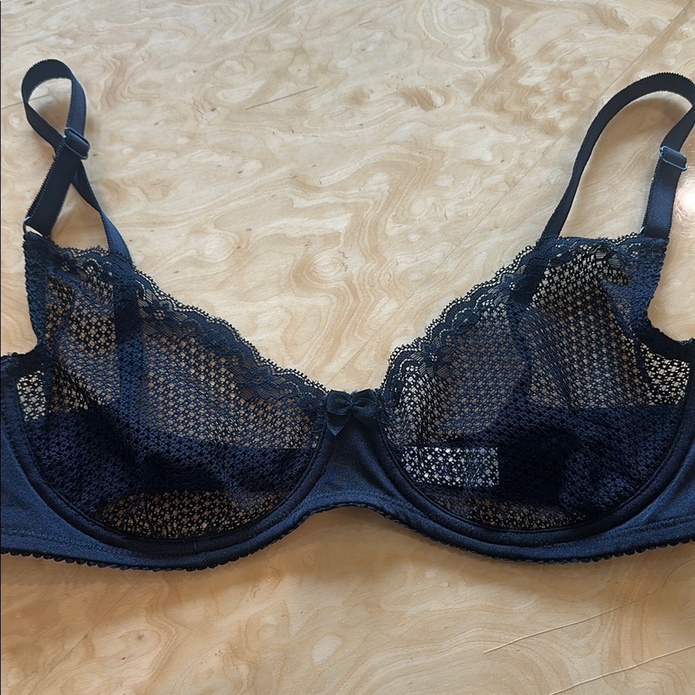 SHEER-WingsLove See-Through Cup-Lace Underwire Bra